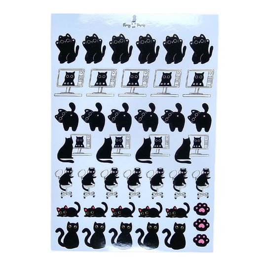 Hoja de Stickers - Gatit@s