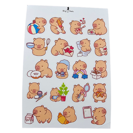 Hoja de Stickers - Capibaras