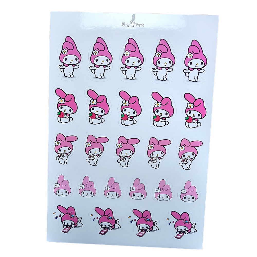Hoja de Stickers - Mundo Sanrio